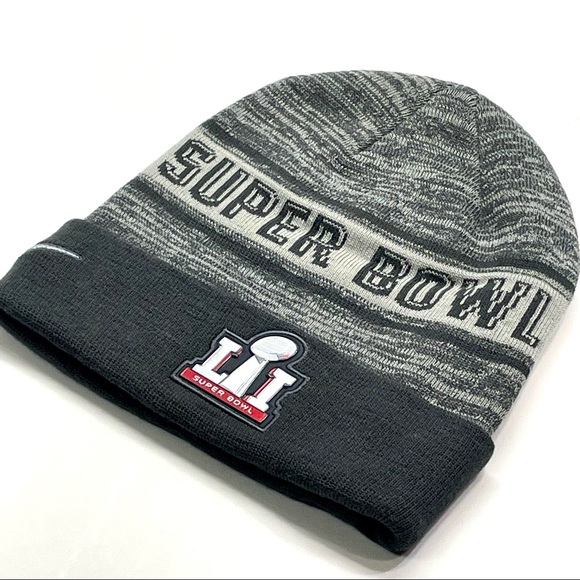 Nike Super Bowl LII Winter Beanie Hat Cap S7 Ash Acrylic Blend Cuffed NWOT New - Picture 3 of 16